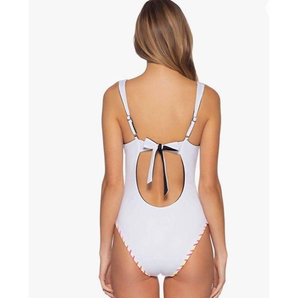 Becca Camille 1 Piece Reversible Bathing Suit NWT - Picture 5 of 11